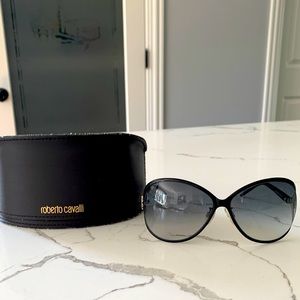 Roberto Cavalli Womens Sunglasses, Black/Crystal